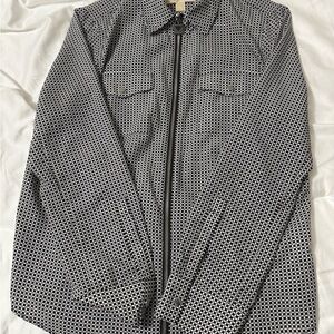 Michael Kors Black and White Patterned Blouse
